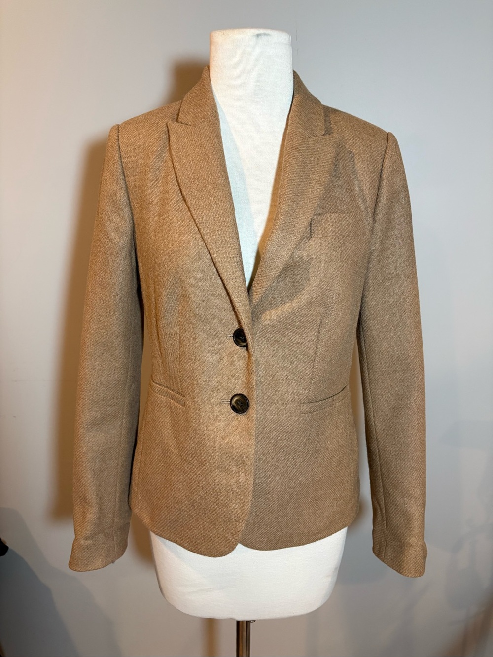 Boden Tan Two-Button Tailored Blazer